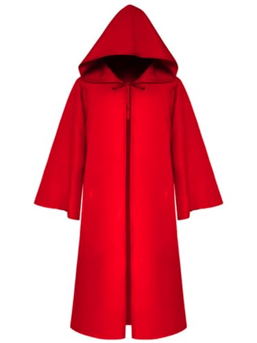 FQLGJMY Männer & Frauen Mittelalterliche Kapuzenmode Renaissance Gotische Zauberer Kap Grim Reaper Halloween Cosplay Kostüm von FQLGJMY