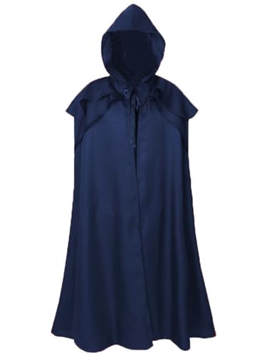 FQLGJMY Männer & Frauen Mittelalterliche Kapuzenmode Renaissance Gotische Zauberer Kap Grim Reaper Halloween Cosplay Kostüm von FQLGJMY
