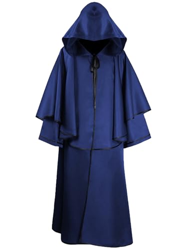 FQLGJMY Männer & Frauen Mittelalterliche Kapuzenmode Renaissance Gotische Zauberer Kap Grim Reaper Halloween Cosplay Kostüm FQLGJMY Männer & Frauen Mittelalterliche Kapuzenmode Renaissance Gotische Zauberer Kap Grim Reaper Halloween Cosplay Kostüm von FQLGJMY