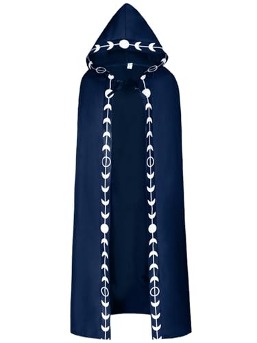 FQLGJMY Männer & Frauen Mittelalterliche Kapuzenmode Renaissance Gotische Zauberer Kap Grim Reaper Halloween Cosplay Kostüm von FQLGJMY