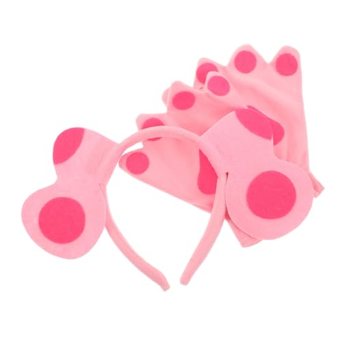 1Satz Hundeohren für Plüsch Kostüm Zubehör mit Stirnband Handschuhen für Halloween Weihnachten Cosplay Rollenspiele Sicher von FRCOLOR