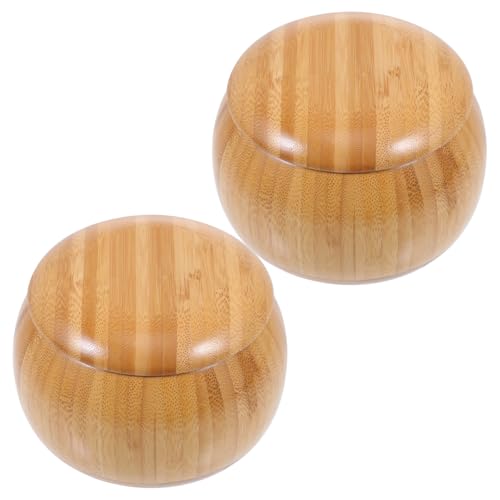 FRCOLOR 1 Paar Bambus Schachfiguren Aufbewahrungsbox Go Spiel Figuren Halter mit Deckel Kompakt und Praktisch für Zuhause Schule und Unterwegs Leicht und Tragbar von FRCOLOR