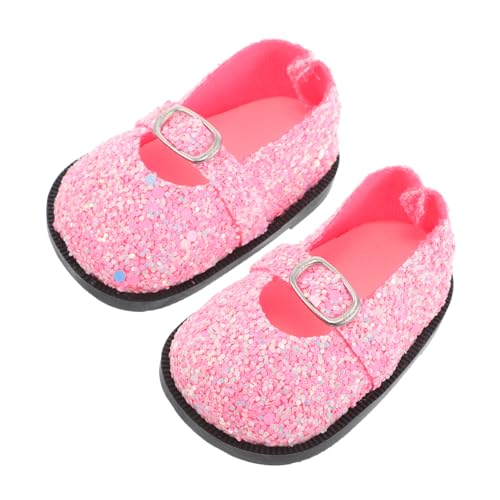 FRCOLOR 1 Paar Glitzernde Pailletten Puppenschuhe Puppenzubehör für Puppen Outfits Miniaturschuhe zur Dekoration Lustige und Stilvolle Accessoires für Puppen von FRCOLOR
