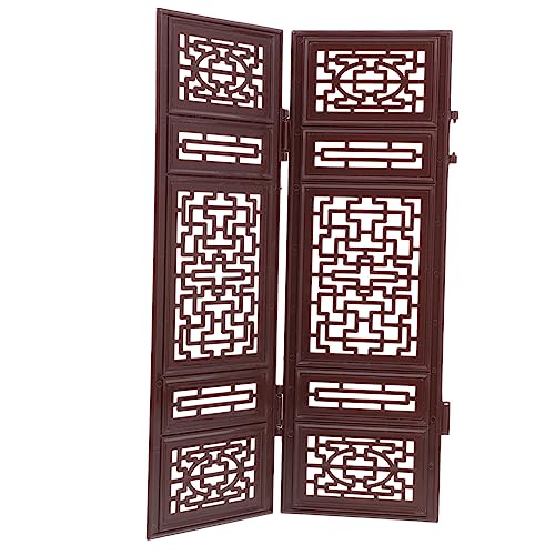 FRCOLOR 1 Paar Mini Chinesischer Bildschirm Teiliges Set aus Hochwertigen Kunststoffmodellen für Puppenhäuser Kreative Dekoration für Miniaturräume für Zuhause von FRCOLOR