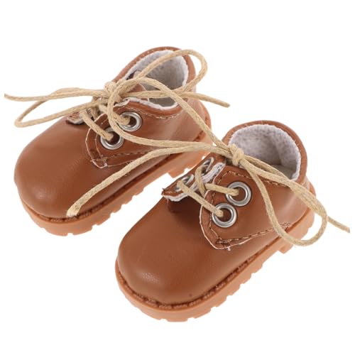 FRCOLOR Miniatur Puppenschuhe für 15-20cm Puppen Dekorative Kleiner Schuhe Puppen Zubehör für Selbstgemacht Puppenkostüme Heimdekoration Spielzeug von FRCOLOR