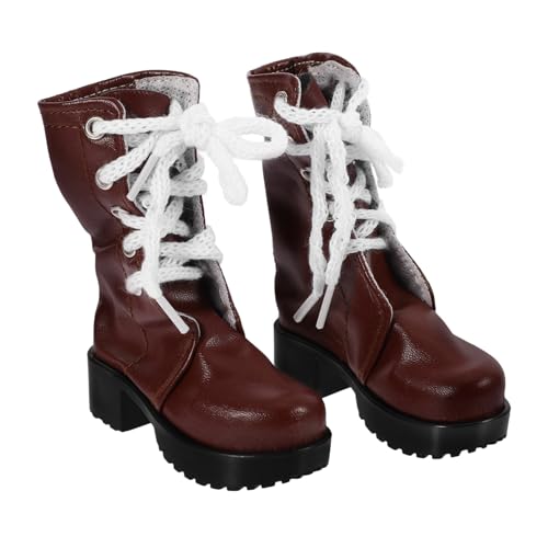 FRCOLOR 1 Paar Miniatur Puppenstiefel aus PU für Puppenzubehör Schuhe für Rollenspiele für Miniaturhäuser und Kreative Dekorationen von FRCOLOR