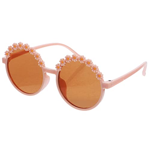 FRCOLOR 1 Paar kleine Gänseblümchen- Kind Party- LED Gänseblümchen-Brille Rahmen Blumensonnenbrille für Mädchen Blumengläser Brillenstütze lustige brille ac Rosa von FRCOLOR