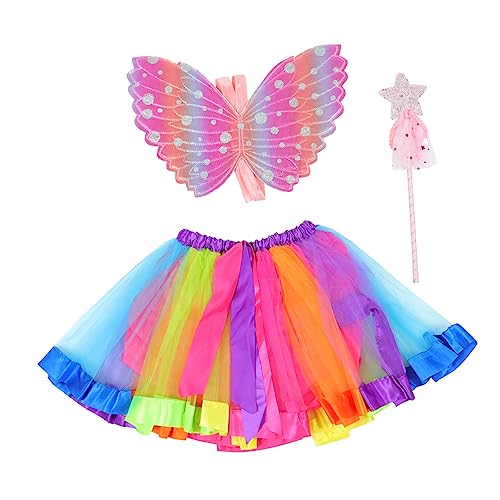 FRCOLOR 1 Satz 3-Teiliges Set Schmetterlingsflügel -Requisiten Kostüm Flügel Kinderfeenstock Party dekorativer Flügel Kostümzubehör für Flügel mit Feenstab Tuch Rosa FRCOLOR 1 Satz 3-Teiliges Set Schmetterlingsflügel -Requisiten Kostüm Flügel Kinderfeenstock Party dekorativer Flügel Kostümzubehör für Flügel mit Feenstab Tuch Rosa von FRCOLOR