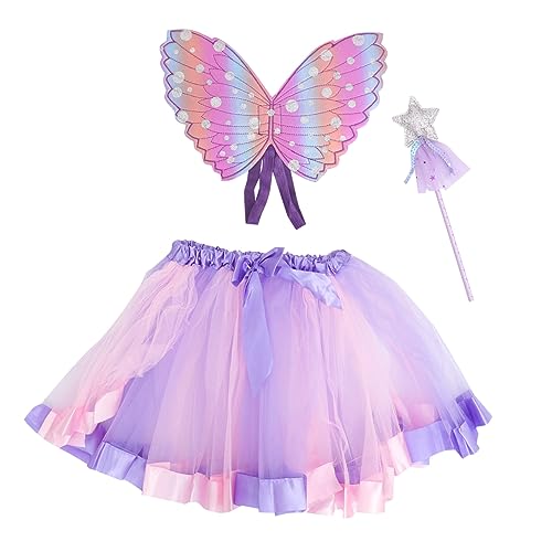 FRCOLOR 1 Satz 3-teiliges Set Kinderbühnenbühnenset Set Kostüm Kostümzubehör Für Kinderfeenstock Party Dekorativer Flügel Kostüm Flügel Violett Tuch FRCOLOR 1 Satz 3-teiliges Set Kinderbühnenbühnenset Set Kostüm Kostümzubehör Für Kinderfeenstock Party Dekorativer Flügel Kostüm Flügel Violett Tuch von FRCOLOR