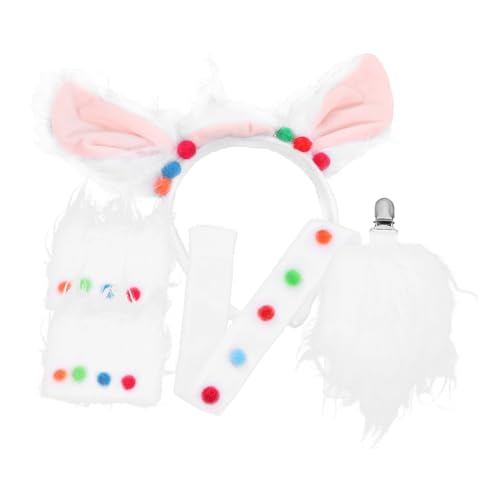 FRCOLOR 1 Satz Alpaka-Kostüm Plüsch Ohr Party Stirnband Kragen Haarband Fell Zubehör tierkostüme animal costume karnevalskleidung karnevalkostüme faschingskostüme Eisendraht FRCOLOR 1 Satz Alpaka-Kostüm Plüsch Ohr Party Stirnband Kragen Haarband Fell Zubehör tierkostüme animal costume karnevalskleidung karnevalkostüme faschingskostüme Eisendraht von FRCOLOR