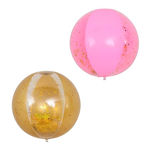 FRCOLOR 1 Satz Aufblasbare Glitzer Strandbälle Transparente Funkelnde Poolspielzeuge für Sommerpartys für Familien Gold FRCOLOR 1 Satz Aufblasbare Glitzer Strandbälle Transparente Funkelnde Poolspielzeuge für Sommerpartys für Familien Gold von FRCOLOR