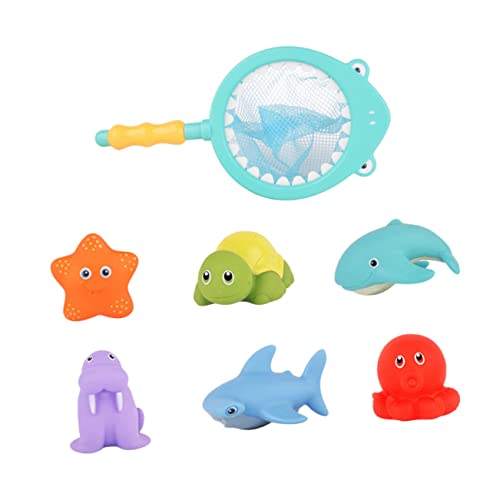 FRCOLOR 1 Satz Badespielzeug Set für Kleinkinder Weiche Wassertiere mit Spritzfunktion Lustige Badewannen Spielzeuge Tiererkennung und des Spielspaßes von FRCOLOR