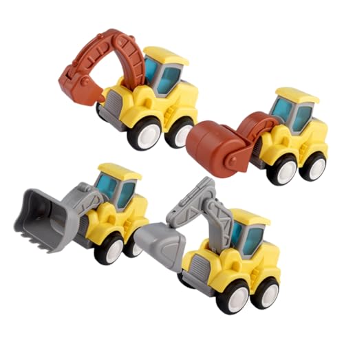 FRCOLOR 1 Satz Baufahrzeug Spielzeugset für Kleinkinder Teiliges mit Beweglichen Modellen Wie Bagger Bulldozer und Walze Fördert Geschicklichkeit und Kreativität für Strand und Sandspiel von FRCOLOR