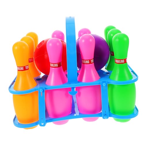 FRCOLOR 1 Satz Bowling Set Interaktives Kegelspiel für Drinnen mit Bunten Kegeln und Bällen Fördert Hand Augen Koordination und Motorische Fähigkeiten für Familienaktivitäten und FRCOLOR 1 Satz Bowling Set Interaktives Kegelspiel für Drinnen mit Bunten Kegeln und Bällen Fördert Hand Augen Koordination und Motorische Fähigkeiten für Familienaktivitäten und von FRCOLOR