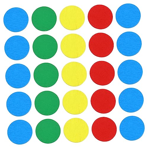 FRCOLOR 1 Satz Bunter Holzspielchip Farbige Spielsteine für Brettspiele Lernspiele und Kreative DIY Projekte Sicher und Vielseitig Einsetzbar von FRCOLOR
