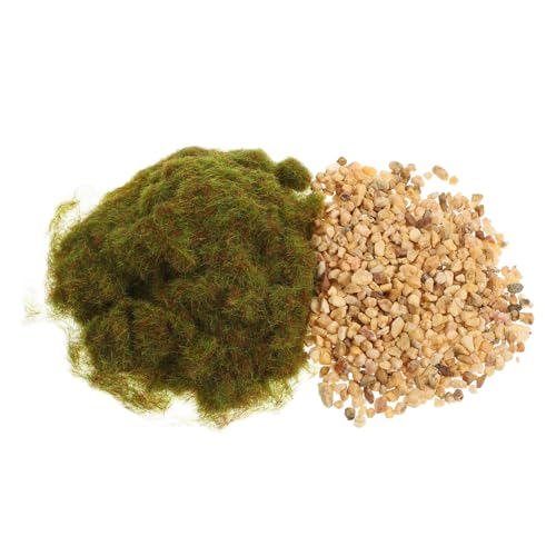 FRCOLOR 1 Satz DIY Gras und Kies für Mikro Landschaften mit Gemischtem Gras und für Terrarien und Kreative Projekte Pflegeleicht und Vielseitig Einsetzbar von FRCOLOR