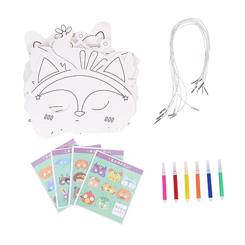 FRCOLOR 1 Satz DIY Tiermasken für Graffiti Malmasken für Halloween und Kostümpartys für Kreative Bastelprojekte und Rollenspiele von FRCOLOR