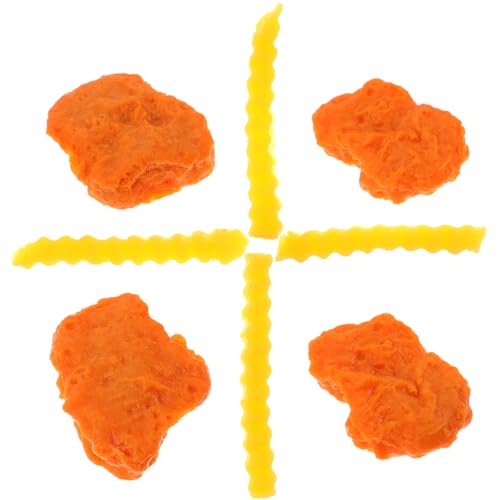 FRCOLOR Künstliches Chicken Satz 8 Teile Realistisch Gefälschtes Essen für Kinder Simulierte Frittes und Requisiten Küchen Spielzeug für Rollenspiele und Dekoration von FRCOLOR