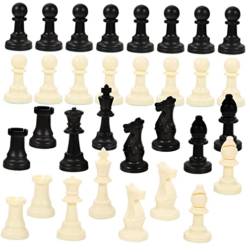 FRCOLOR 1 Satz Ersatz Schachfiguren aus Kunststoff mit Schachstücken Königshöhe ohne Schachbrett für Brettspiele Langlebig und Sicher für Schachliebhaber Deko FRCOLOR 1 Satz Ersatz Schachfiguren aus Kunststoff mit Schachstücken Königshöhe ohne Schachbrett für Brettspiele Langlebig und Sicher für Schachliebhaber Deko von FRCOLOR