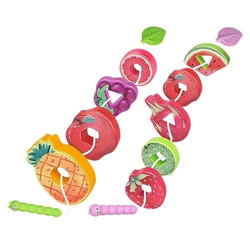 FRCOLOR 1 Satz Fädelspielzeug mit Obstblöcken für Kleinkinder Fördert Hand Auge Koordination und Kreativität Leichtes Material Perfektes Lernspielzeug für Aktivitäten FRCOLOR 1 Satz Fädelspielzeug mit Obstblöcken für Kleinkinder Fördert Hand Auge Koordination und Kreativität Leichtes Material Perfektes Lernspielzeug für Aktivitäten von FRCOLOR