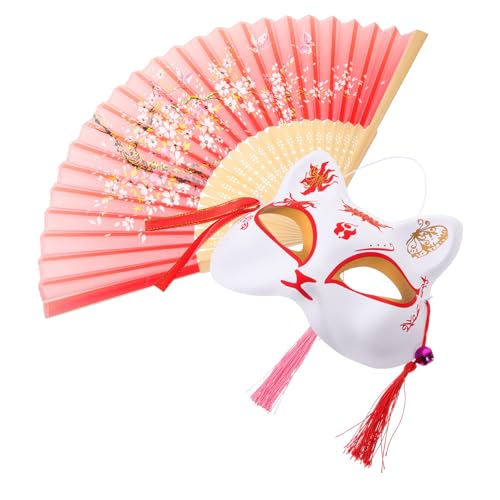 FRCOLOR 1 Satz Faltbarer Fuchsmaske mit Handventilator Teiliges für Cosplay Festivals und Maskeraden für Halloween und Kostümpartys Vielseitig Einsetzbar Komfortabel und FRCOLOR 1 Satz Faltbarer Fuchsmaske mit Handventilator Teiliges für Cosplay Festivals und Maskeraden für Halloween und Kostümpartys Vielseitig Einsetzbar Komfortabel und von FRCOLOR