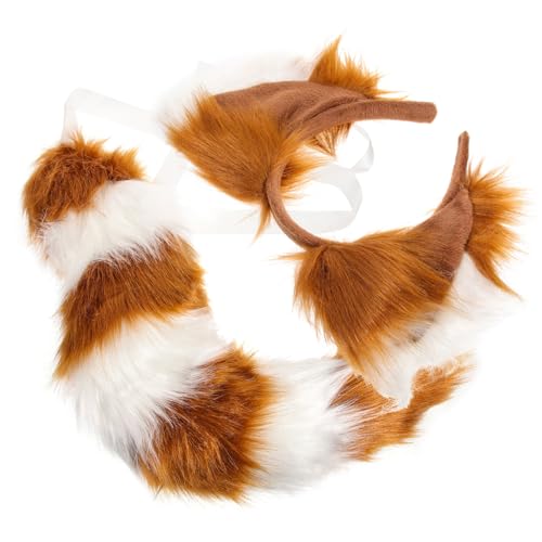 FRCOLOR 1 Satz Fuchs-Anziehset pelziges Kostüm Cosplay Schlüssel Fuchskostüm Fuchs Stirnband und Stirnbänder Fuchs Kostüm Stirnband pelziges Stirnband und Plüsch Schokolade FRCOLOR 1 Satz Fuchs-Anziehset pelziges Kostüm Cosplay Schlüssel Fuchskostüm Fuchs Stirnband und Stirnbänder Fuchs Kostüm Stirnband pelziges Stirnband und Plüsch Schokolade von FRCOLOR