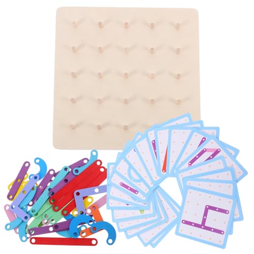 FRCOLOR 1 Satz Geoboard für Lehrspielzeug für Frühe Bildung Alphabet und Zahlenpuzzle Sicheres und Gesundes Lernspielzeug für Kleinkinder für Kindergarten von FRCOLOR
