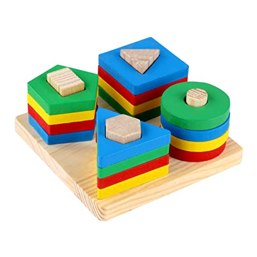FRCOLOR 1 Satz Geometrische Holzspielzeuge für Lernspielzeug für Frühe Bildung Farbenfrohe Kognitive Blöcke Vorstellungskraft und Koordination Geeignet für Jungen und Mädchen FRCOLOR 1 Satz Geometrische Holzspielzeuge für Lernspielzeug für Frühe Bildung Farbenfrohe Kognitive Blöcke Vorstellungskraft und Koordination Geeignet für Jungen und Mädchen von FRCOLOR