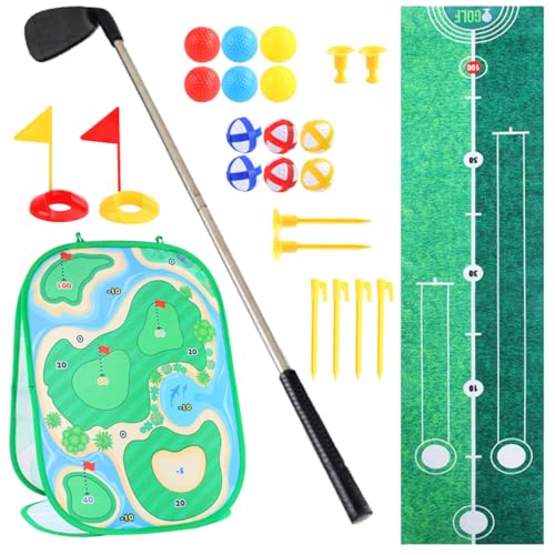 FRCOLOR 1 Satz Golfspiel Set für Tragbare Golfmatte für Drinnen und Draußen Fördert die Entwicklung von Fähigkeiten und Geduld für Junge Mädchen und Jungen FRCOLOR 1 Satz Golfspiel Set für Tragbare Golfmatte für Drinnen und Draußen Fördert die Entwicklung von Fähigkeiten und Geduld für Junge Mädchen und Jungen von FRCOLOR