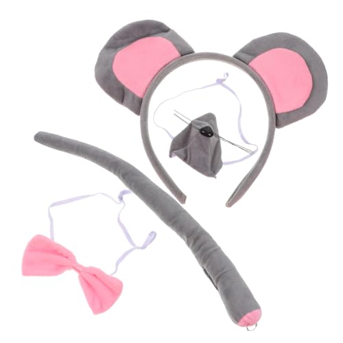 FRCOLOR 1 Satz Graues Eichhörnchen -Ohrkopfschmuck -Cosplay -Kostüm Kopfbedeckung Pfote Nase Ohrs Cosplay Party Stirnband Mausohren Headban Mausohrhaloween Stoff FRCOLOR 1 Satz Graues Eichhörnchen -Ohrkopfschmuck -Cosplay -Kostüm Kopfbedeckung Pfote Nase Ohrs Cosplay Party Stirnband Mausohren Headban Mausohrhaloween Stoff von FRCOLOR