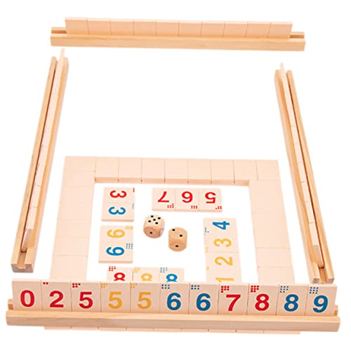 FRCOLOR 1 Satz Holz Brettspiel Shut The Box Familienspiel für Erwachsene und Lustige Gesellschaftsspiele für Partys und Zusammenkünfte für Lernzwecke und Unterhaltung FRCOLOR 1 Satz Holz Brettspiel Shut The Box Familienspiel für Erwachsene und Lustige Gesellschaftsspiele für Partys und Zusammenkünfte für Lernzwecke und Unterhaltung von FRCOLOR