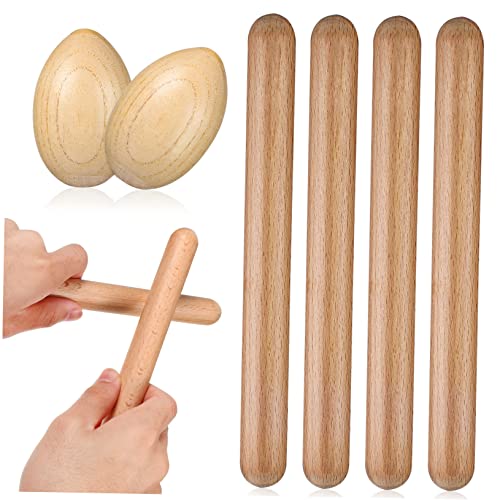 FRCOLOR 1 Satz Holz Musikinstrument Set Rhythmus Eier Percussion Sticks Lernspielzeug Koordination und Musikalität für Kleinkinder FRCOLOR 1 Satz Holz Musikinstrument Set Rhythmus Eier Percussion Sticks Lernspielzeug Koordination und Musikalität für Kleinkinder von FRCOLOR