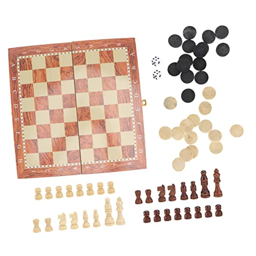 FRCOLOR 1 Satz Holz Schachspiel für Erwachsene Tragbare Schachbrett Box für Schach Dame und für Reisen und Familienunterhaltung FRCOLOR 1 Satz Holz Schachspiel für Erwachsene Tragbare Schachbrett Box für Schach Dame und für Reisen und Familienunterhaltung von FRCOLOR