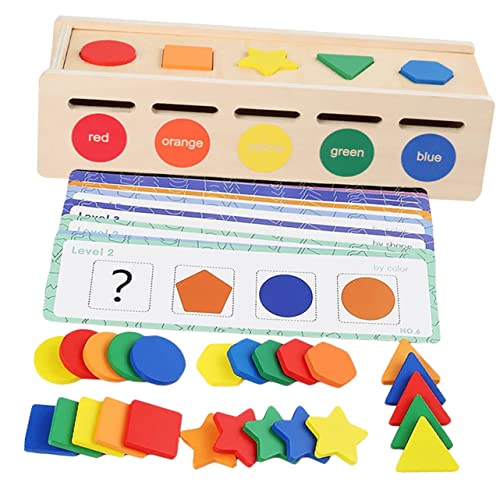FRCOLOR 1 Satz Holz Sensory Lernspielzeug für Sortier und Matching Box Fördert Feinmotorik und Logisches für Jährige von FRCOLOR