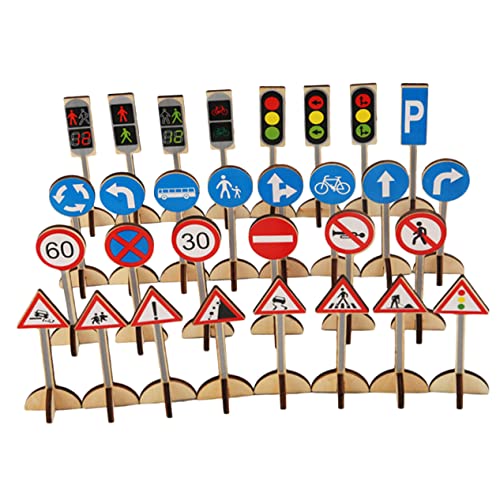 FRCOLOR 1 Satz Holz Verkehrszeichen Teiliges Lernspielzeug für Straßenverkehrssimulation Mikro Szenen Verkehrserziehung und FRCOLOR 1 Satz Holz Verkehrszeichen Teiliges Lernspielzeug für Straßenverkehrssimulation Mikro Szenen Verkehrserziehung und von FRCOLOR