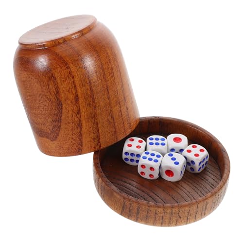 FRCOLOR 1 Satz Holz Würfelbechern mit Deckel und Würfeln für Partyspiele Robuste und Benutzerfreundliche Shaker Tassen für Ktv und Barspiele für Würfelspiele und Brettspiele FRCOLOR 1 Satz Holz Würfelbechern mit Deckel und Würfeln für Partyspiele Robuste und Benutzerfreundliche Shaker Tassen für Ktv und Barspiele für Würfelspiele und Brettspiele von FRCOLOR