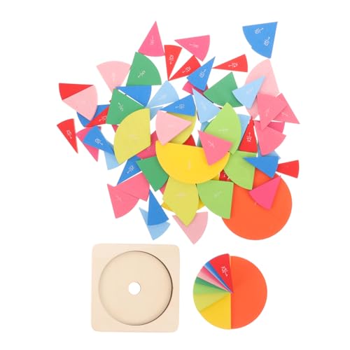 FRCOLOR Holz Lernspielzeug für Kinder Kognitionsspielzeug Bruchzahlen Pädagogisches Zählspielzeug für Frühkindliche Bildung Montessori Zahlentabletts Spielerisches Lernen mit Zahlen von FRCOLOR