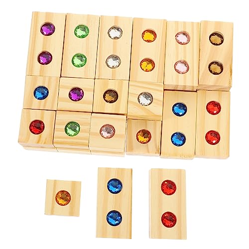 FRCOLOR 1 Satz Holzbausteine mit Edelstein Einlagen Teiliges für Kreatives und Farbenfrohes Bauklötze Feinmotorik und Vorstellungskraft FRCOLOR 1 Satz Holzbausteine mit Edelstein Einlagen Teiliges für Kreatives und Farbenfrohes Bauklötze Feinmotorik und Vorstellungskraft von FRCOLOR
