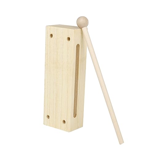 FRCOLOR 1 Satz Holzpercussion Instrumenten für Doppeltonglocke mit Schlägel Fördert Musikverständnis und Eltern Junge Mädchen Interaktion Hochwertige Holzmaterialien Ergonomisches Design von FRCOLOR