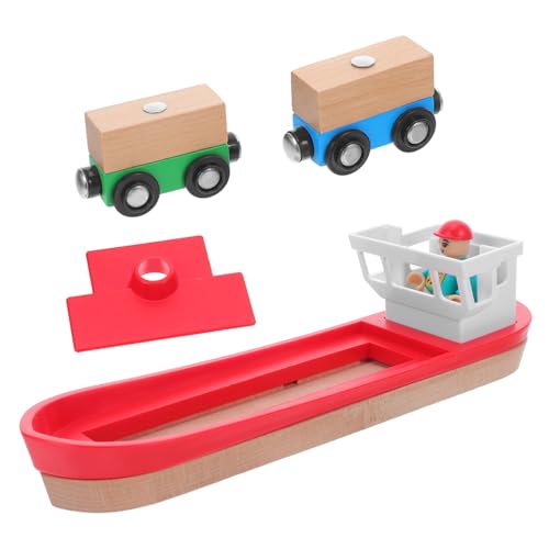 FRCOLOR 1 Satz Holzschiff Set für Eisenbahn Fördert die Vorstellungskraft und Motorik von Kindern Schiffszubehör für Kleinkinder FRCOLOR 1 Satz Holzschiff Set für Eisenbahn Fördert die Vorstellungskraft und Motorik von Kindern Schiffszubehör für Kleinkinder von FRCOLOR