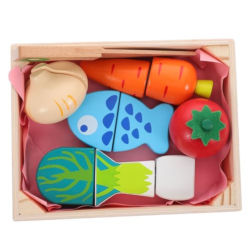 FRCOLOR 1 Satz Holzspielzeug Set für Kinderküche mit Obst und Gemüse zum Schneiden Lernspielzeug für Kleinkinder Kreatives Rollenspiel Pädagogisches Holzspielzeug für Jungen und Mädchen FRCOLOR 1 Satz Holzspielzeug Set für Kinderküche mit Obst und Gemüse zum Schneiden Lernspielzeug für Kleinkinder Kreatives Rollenspiel Pädagogisches Holzspielzeug für Jungen und Mädchen von FRCOLOR