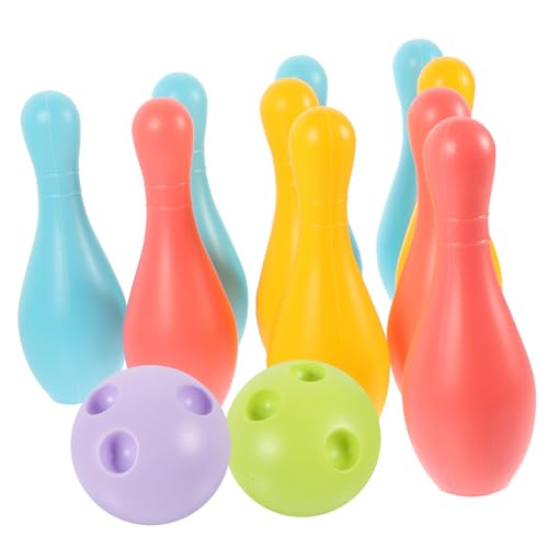FRCOLOR 1 Satz Kleines Bowling Set für Große Kunststoff und Bowlingkugeln Interaktives Feinmotorik und für Kindergarten und Spielgruppen FRCOLOR 1 Satz Kleines Bowling Set für Große Kunststoff und Bowlingkugeln Interaktives Feinmotorik und für Kindergarten und Spielgruppen von FRCOLOR