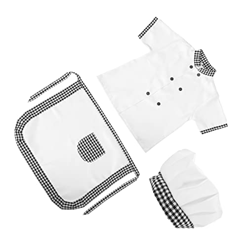 FRCOLOR 1 Satz Koch Kostüm Hut Kinderschürzen Zum Kochen Cosplay-outfits Kochmantel Für Kinderschürze Zum Bemalen Kochschürze Kochen Kostüm Backen Kinderkoch Polyester von FRCOLOR