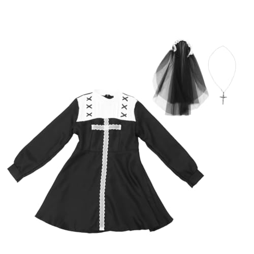 FRCOLOR 1 Satz Kostüme Unserer Lieben Frau Mädchen Outfit Dame Nonnenkleidung Beängstigend Die Gotisch Kostümparty Für Erwachsene Halloween-party-kostüme Black Chemiefasermischung FRCOLOR 1 Satz Kostüme Unserer Lieben Frau Mädchen Outfit Dame Nonnenkleidung Beängstigend Die Gotisch Kostümparty Für Erwachsene Halloween-party-kostüme Black Chemiefasermischung von FRCOLOR