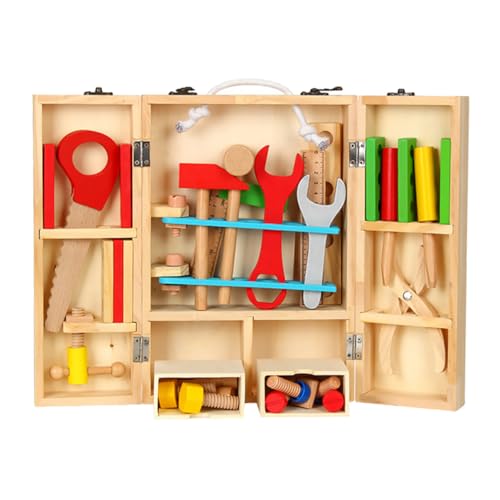 FRCOLOR 1 Satz Kreatives Werkzeugset für Rollenspiel Bausatz mit Tragetasche Pädagogisches zur Werkzeugerkennung Kreativität für Jungen und Mädchen FRCOLOR 1 Satz Kreatives Werkzeugset für Rollenspiel Bausatz mit Tragetasche Pädagogisches zur Werkzeugerkennung Kreativität für Jungen und Mädchen von FRCOLOR