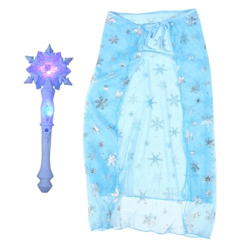 FRCOLOR 1 Satz Leuchtendem Zauberstab Umhang für Magische Schneekristall Cosplay Requisiten Partydekoration Robust Langlebig für Stundenlangen Spielspaß FRCOLOR 1 Satz Leuchtendem Zauberstab Umhang für Magische Schneekristall Cosplay Requisiten Partydekoration Robust Langlebig für Stundenlangen Spielspaß von FRCOLOR