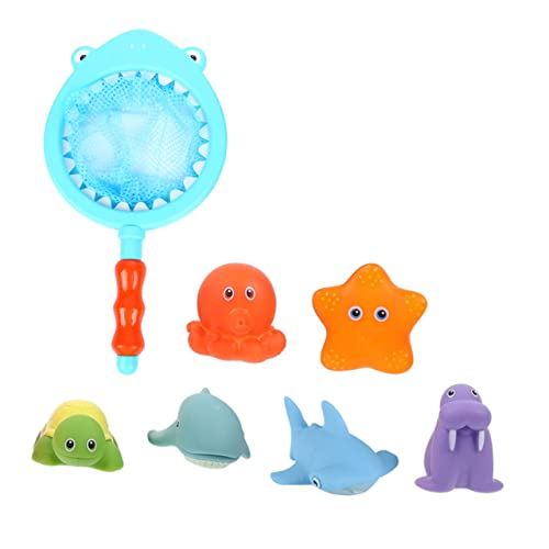 FRCOLOR 1 Satz Lustiges und Niedliches Schwimmspielzeug für Badespielzeug mit Tierchen und Netz für Dusche Wasserspaß für Kleinkinder FRCOLOR 1 Satz Lustiges und Niedliches Schwimmspielzeug für Badespielzeug mit Tierchen und Netz für Dusche Wasserspaß für Kleinkinder von FRCOLOR