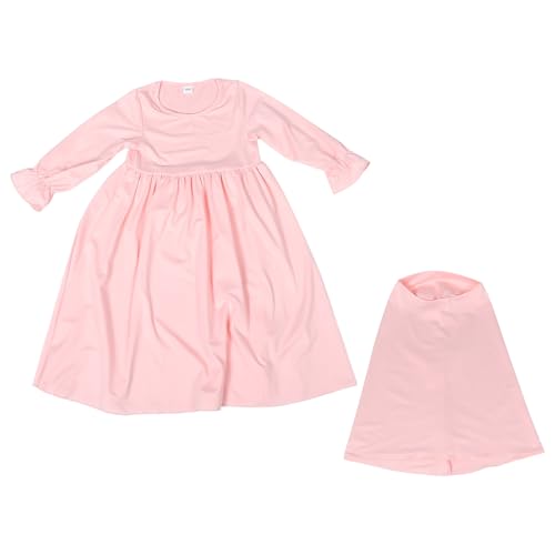 FRCOLOR 1 Satz Mädchen Gebet Kleid Mädchen Abaya mit Kopftuch Langärmlig Europäischer Stil für Neugeborene und Kleinkinder Vielseitig Einsetzbar für Frühling Sommer und Herbst von FRCOLOR