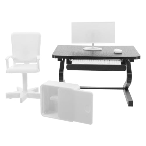 FRCOLOR 1 Satz Maßstab Büro Schreibtisch mit Stuhl und Computer Zubehör für Dekoration und Kreative FRCOLOR 1 Satz Maßstab Büro Schreibtisch mit Stuhl und Computer Zubehör für Dekoration und Kreative von FRCOLOR