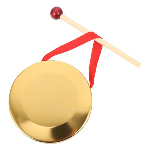 FRCOLOR 1 Satz Mini Kupfergong Handgong für Kreatives Musikspielzeug für Festivals und Partys Fördert Rhythmusgefühl mit Aufhängeseil Langlebiges Percussion Instrument von FRCOLOR